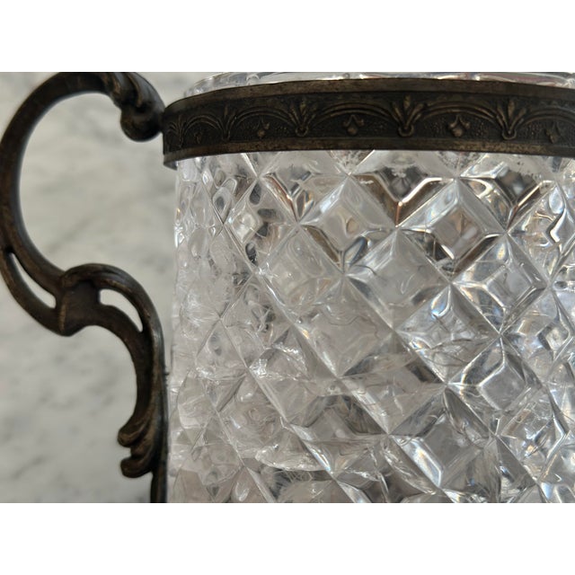 Italian Art Nouveau Rock Crystal Jar with Lid Faceted Cut and Ornamental Mount, 1890s For Sale - Image 17 of 18