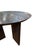 This reclaimed teak wood dining table combines timeless craftsmanship with modern sculptural design. The rich, dark-toned...