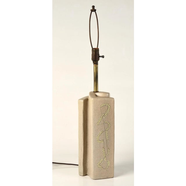 Marianna Von Allesch Mid Century Modern Studio Pottery Swirl Lamp For Sale - Image 13 of 13