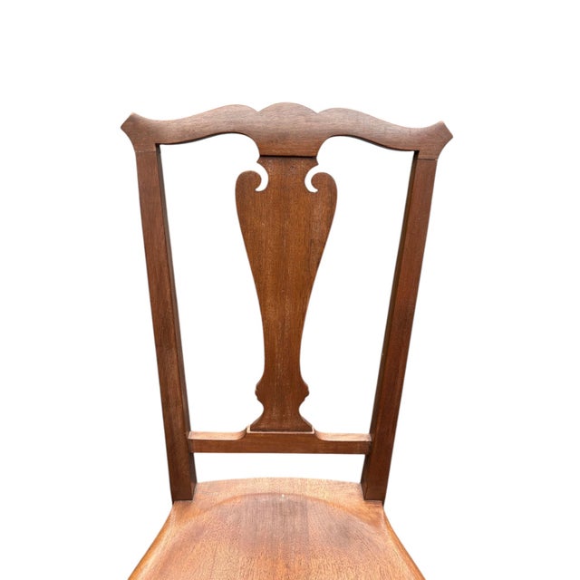Early 20th Century Robert Mitchell Furniture Co. Colonial Revival Mahogany Hall Chair For Sale In Indianapolis - Image 6 of 10