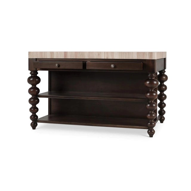 Bobbin Leg Butcher Block Kitchen Island For Sale - Image 12 of 14