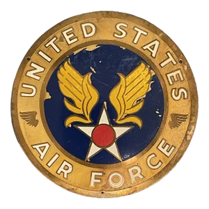 1940s Unmounted Us Army Air Force Insignia Equipment Metal Brass Plaque Badge