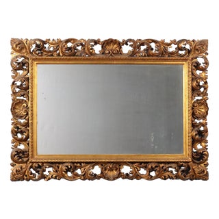 Baroque Style Carved and Gilded Mirror For Sale