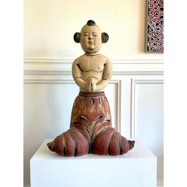 A large figurative ceramic sculpture entitled by Akio Takamori (1950 - 2017) created in 2004. Stoneware with hand-painted...