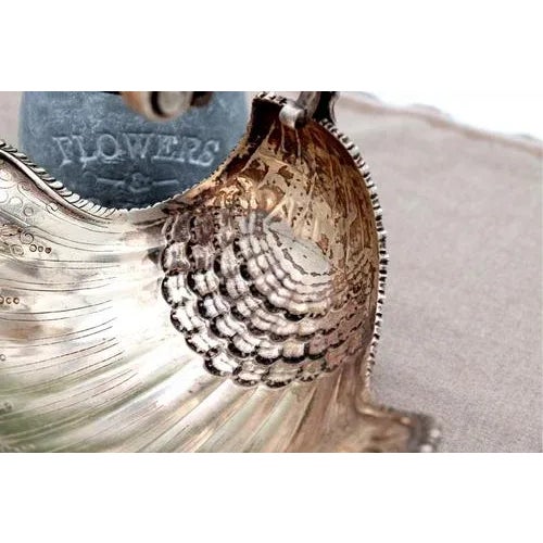 Silver Shell-Shaped Fruit Bowl For Sale - Image 6 of 10