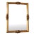 Vintage Rectangular Giltwood Bevelled Mirror With Rose Accents For Sale