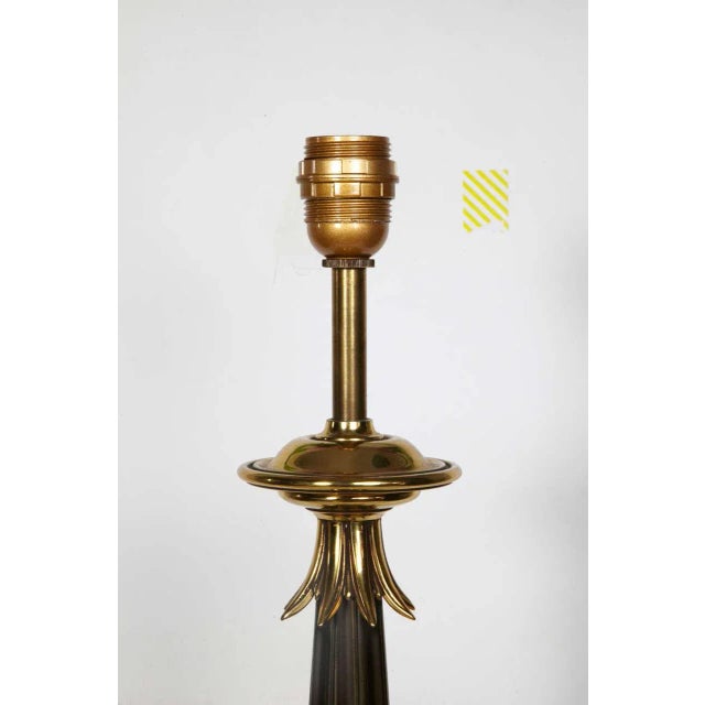 1960s Bronze & Ceramic Table Lamps, 1960s, Set of 2 For Sale - Image 5 of 10