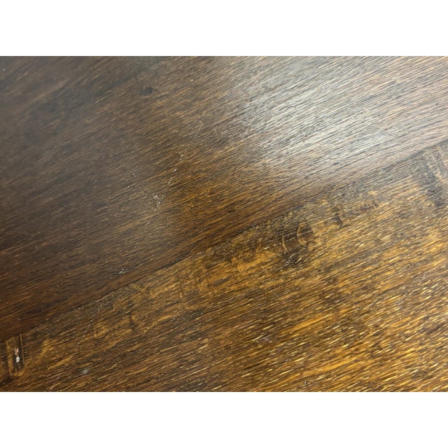 Mid-Century French Brutalist Turned Wood Winepress Side Table in the style of Charles Dudouyt, 1950s For Sale - Image 9 of 15