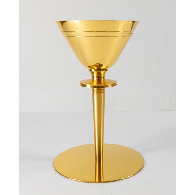 Mid-Century Modernist Religious Gilt Sterling Silver and Brass Chalice For Sale In New York - Image 6 of 12