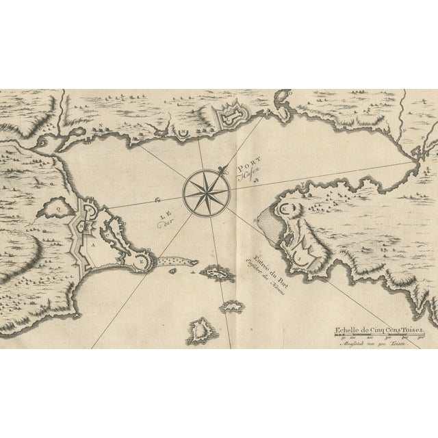 Plan of Louisbourg Harbor and Fortress, Cape Breton Island, 1756 For Sale - Image 4 of 10