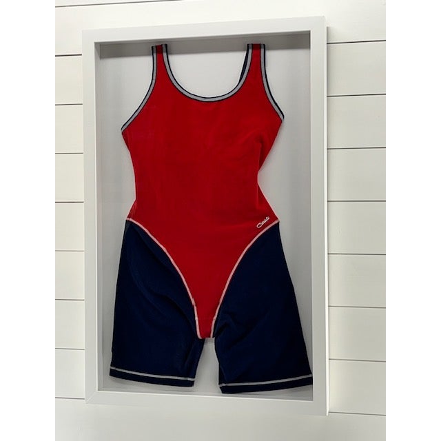 Modern Vintage Red/Blue Catalina Swimsuit For Sale - Image 3 of 4