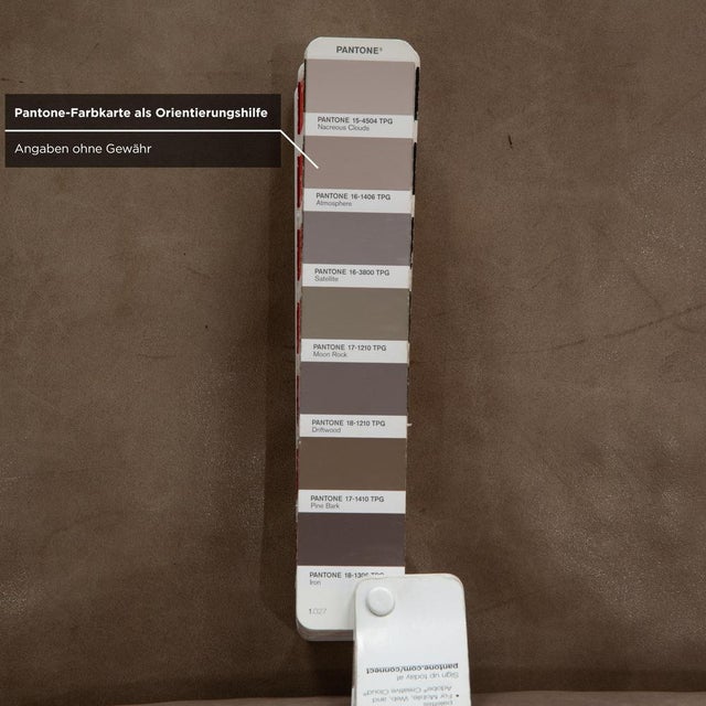 Gray Grey Leather Four-Seater Sofa from Machalke Valentino For Sale - Image 8 of 13