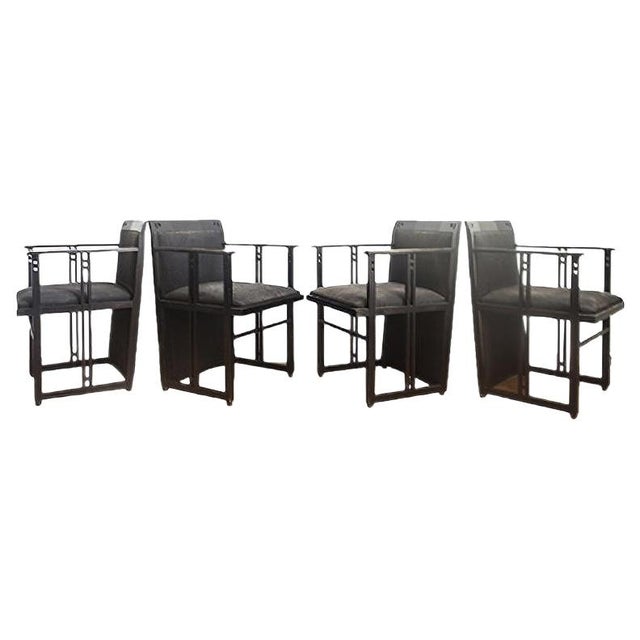 Galaxy Chairs by Umberto Asnago for Giorgetti, Set of 4 For Sale - Image 11 of 11