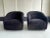 1980s Vintage Black Boucle Tub Chairs - a Pair For Sale - Image 10 of 10