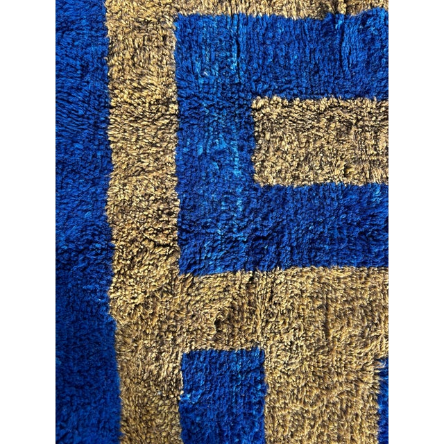 Bauhaus Moroccan Beni Ouarain Rug with Graphic Geometric Design, 1990 For Sale - Image 3 of 15