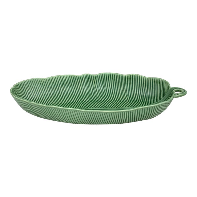 Bordallo Pinheiro Banana Leaf Salad Bowl, Green, 169 oz For Sale