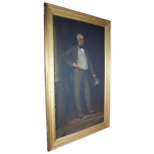 Victorian 1890 Portrait Oil Painting of Hugh Glazebrook, Framed For Sale - Image 3 of 13