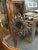 Brown 1900s Antique Oak Glass and Stone French Style Vitrine Cabinet With Velvet Interior For Sale - Image 8 of 13