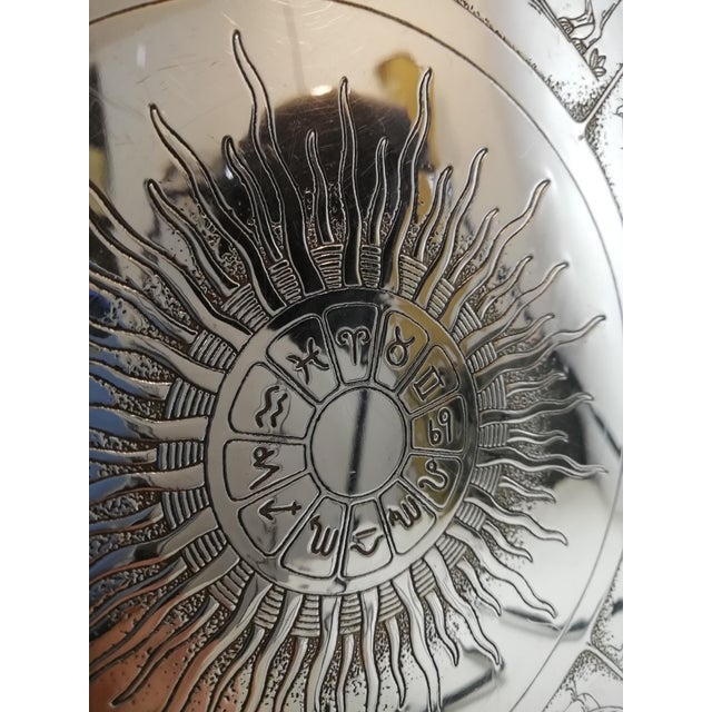 Vintage Fleuron Tray with Zodiac Signs, France, 1970s For Sale - Image 4 of 9