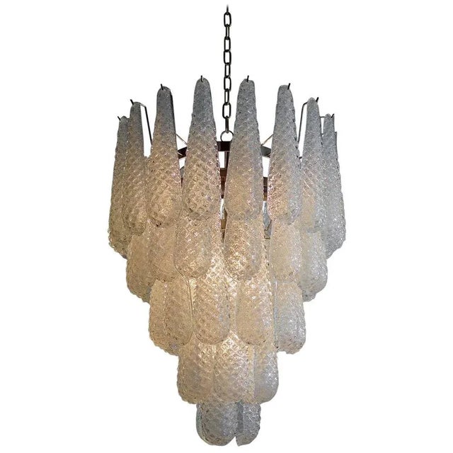 Italian Murano Glass Petal Chandelier For Sale - Image 11 of 11