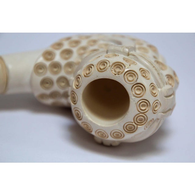 Ivory Carved Turkish Meerschaum Pipe, Moorish Style, Hand-Crafted, 1950 For Sale - Image 8 of 18
