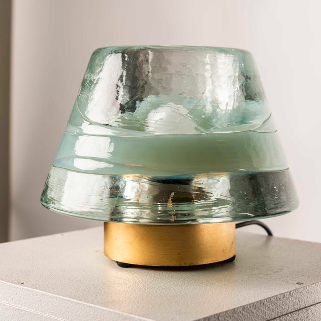 Metal Murano Glass and Bronze Table Lamp by Renato Toso and Roberto Pamio, 1970s For Sale - Image 7 of 18