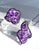 2020s Amethyst & Black Sapphire Statement Necklace and Ring Set in Sterling Silver | Italian Roma Chain | Art Deco–Inspired Elegance For Sale - Image 5 of 10