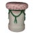 Vintage Italian Glazed Terracota/Majollica Garden Seat Circa 1970's With Rope and Tassel For Sale