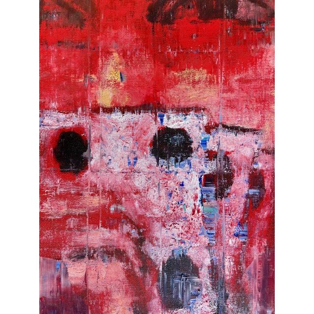 Aaron Fink, Large Modernist Oil Painting Card Poker Player Aaron Fink Pop Art Americana, 1986 For Sale - Image 4 of 14