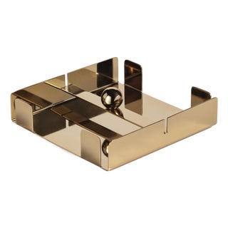 Basso Luncheon Napkin Holder, Gold For Sale