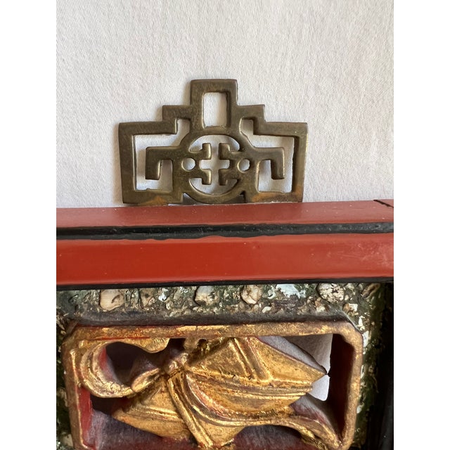 Antique Chinese Carved Wood Panels- Set of 2 For Sale - Image 4 of 14