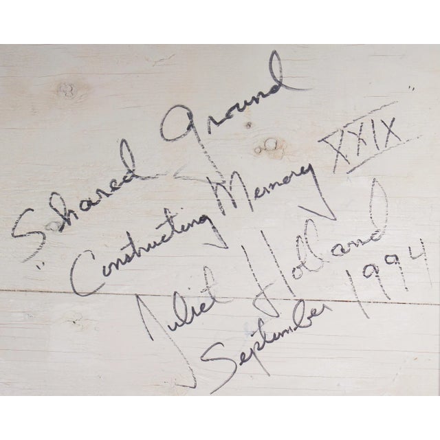 1994 “Constructing Memory Xxix” Mixed Media Wall Assemblage Signed by Juliet Holland For Sale - Image 9 of 9