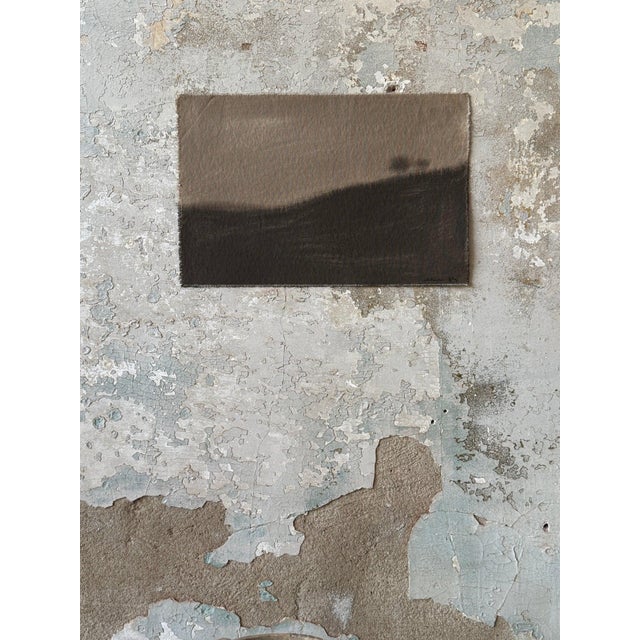 Contemporary Watercolor Landscape on Raw Canvas For Sale - Image 3 of 3