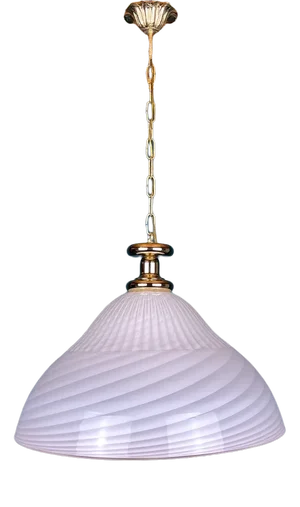 Large Italian Swirl Pendant Lamp in Pink Murano Glass, 1970s