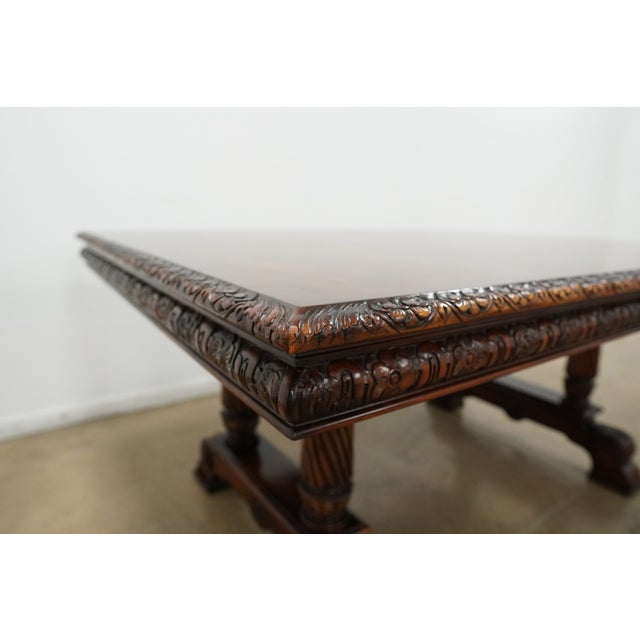 Vintage Extendable Mahogany Dining Table Attributed to Theodore Alexander For Sale - Image 11 of 18