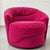 A striking blend of Postmodern and Mid Century Modern design, this Vladimir Kagan styled swivel lounge chair features bold...