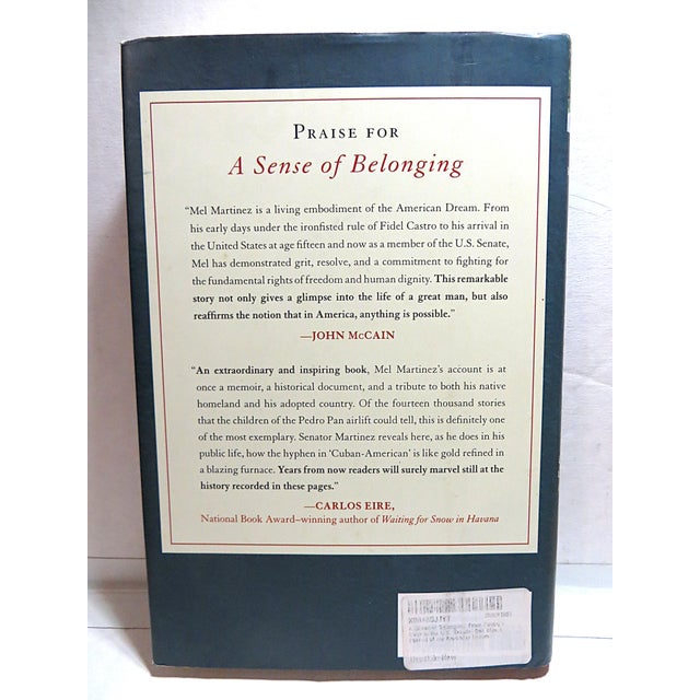 American A Sense of Belonging by Senator From Florida Mel Martinez 1st Edition Autographed 2008 For Sale - Image 3 of 6