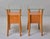 Pair of Italian Mid-Century Blonde Walnut Bedside Tables With Elevated Glass Tops For Sale - Image 9 of 12
