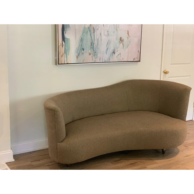 Vintage Mid Century Boomerang Kidney Shape Sofa For Sale - Image 13 of 13