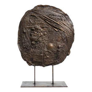 Late 20th Century Cast Iron and Bronze Numbered Sculpture by James Coignard