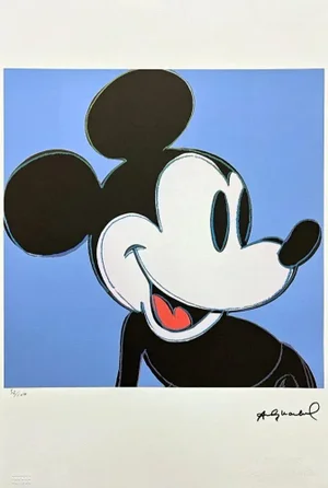 After Andy Warhol, Mickey Mouse Blue , 1980s, Lithograph