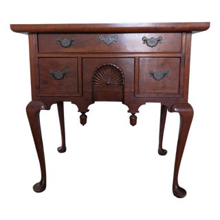 Late 20th Century Eldred Wheeler Slate Top Queen Anne Lowboy For Sale