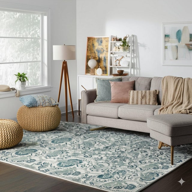 9x12 Cassandra Bianca Green Classic Floral Hand Knotted Afghan Wool Carpet Rug For Sale - Image 9 of 9