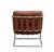 Brown Leather Lounge Armchair with Chrome-Plated Steel Tubular Frame, Italy, 1970s For Sale - Image 4 of 8
