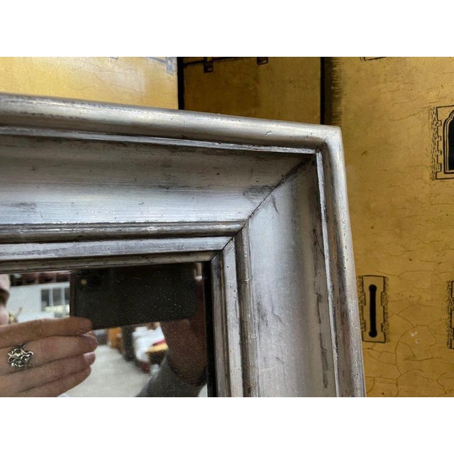 Directoire Mirror in White Gold For Sale - Image 3 of 8