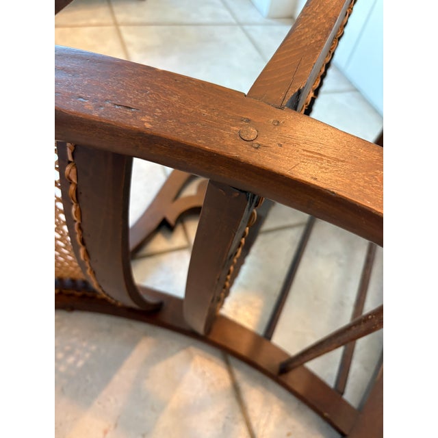 Antique Bentwood Cane Rocking Chair in the Manner of Thonet For Sale - Image 14 of 18