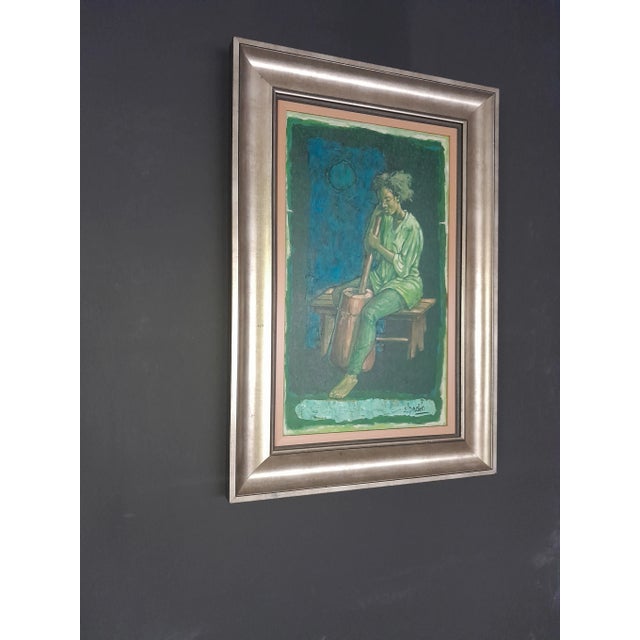 Elpedio Robinson “When Time Stands Still” Expressionist Acrylic on Canvas Painting, Signed For Sale - Image 6 of 11