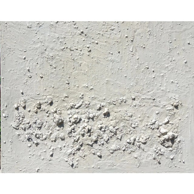 24" X 28" 'California Beach' # 1 - Natural Palette Abstract Relief Seascape / Seaside / Marine Oil Painting / Earth Tones / Pacific Ocean For Sale - Image 4 of 10