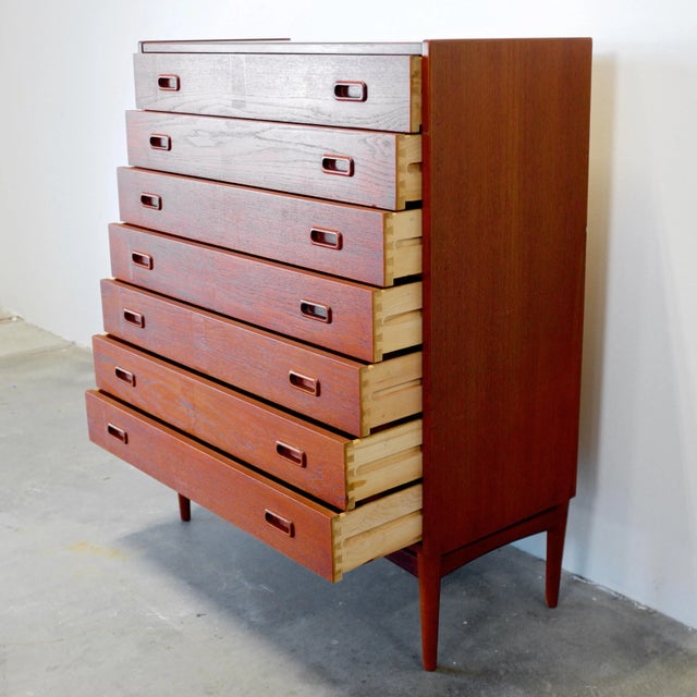 Brown Mogens Kold Danish Teak 7 Drawer Dresser Designed by Arne Hovmand-Olsen For Sale - Image 8 of 14
