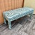 Early 21st Century Fully Upholstered Postmodern Bench With Cushions in the Parson Style. For Sale - Image 4 of 14
